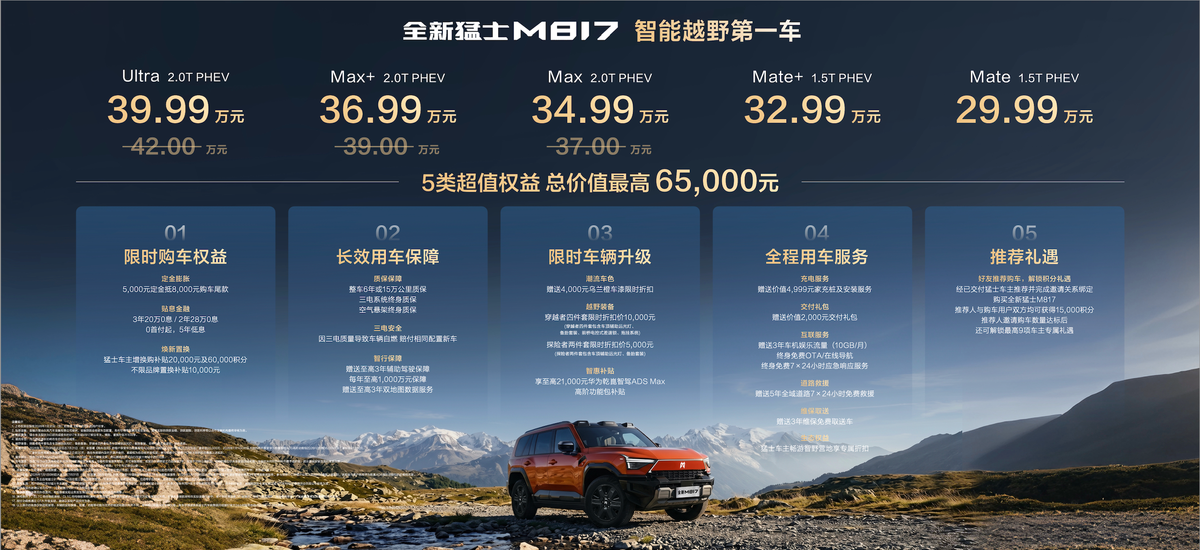 全新猛士M817正式上市，29.99万元起售，搭载华为乾崑智驾-图2